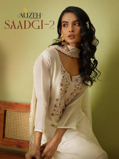 ALIZEH SAADGI VOL-02 7018 TO 7021 DESIGNER SALWAR SUIT WHOLESALER IN INDIA